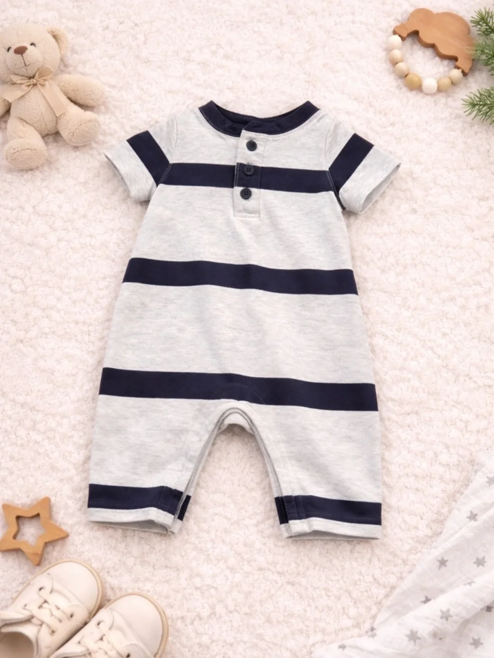 Baby Gap Romper 0-3M One Piece Short Sleeve Snap Outfit 100% Cotton